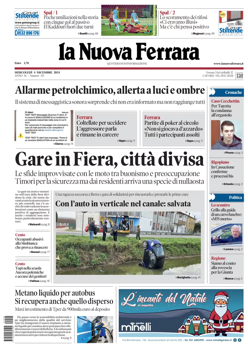 Prima-pagina-nuova ferrara-oggi-edizione-del-2024-12-04